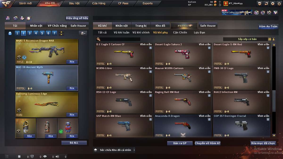 shop acc cf uy tin gia re